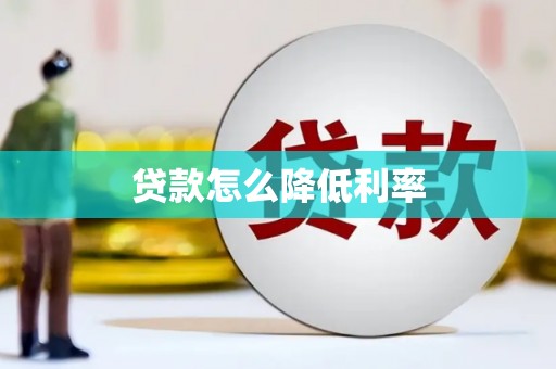 南岸贷款怎么降低利率