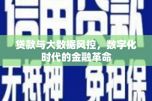 南岸贷款与大数据风控，数字化时代的金融革命