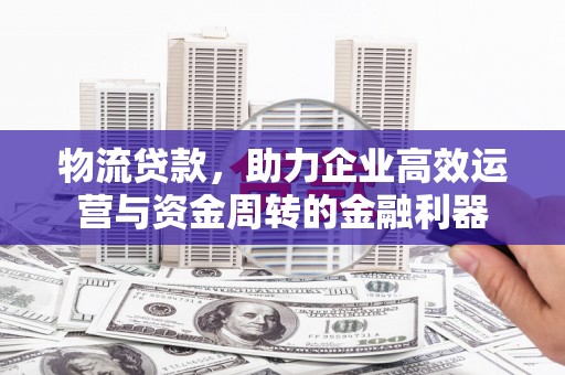 南岸物流贷款，助力企业高效运营与资金周转的金融利器