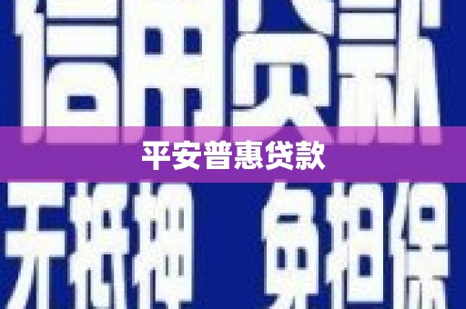 南岸平安普惠贷款