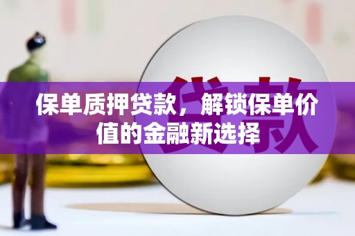 南岸保单质押贷款，解锁保单价值的金融新选择