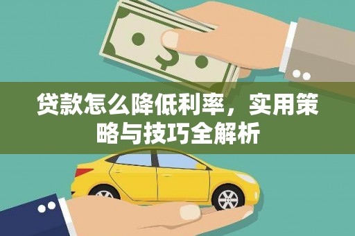 南岸贷款怎么降低利率，实用策略与技巧全解析