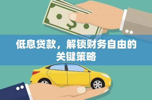 南岸低息贷款，解锁财务自由的关键策略