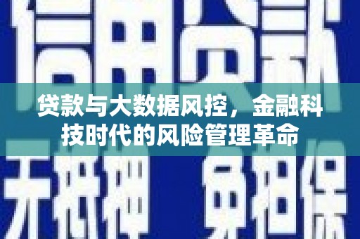 南岸贷款与大数据风控，金融科技时代的风险管理革命