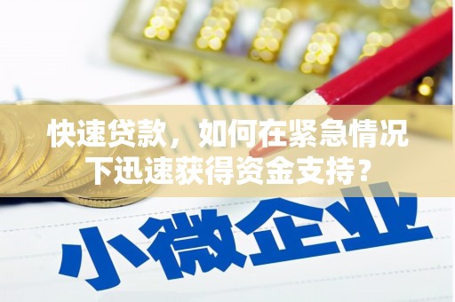 南岸快速贷款，如何在紧急情况下迅速获得资金支持？