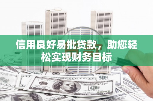 南岸信用良好易批贷款，助您轻松实现财务目标