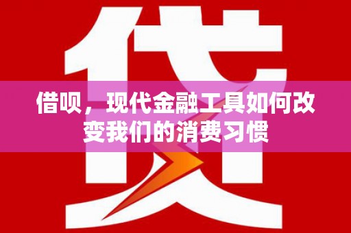 南岸借呗，现代金融工具如何改变我们的消费习惯