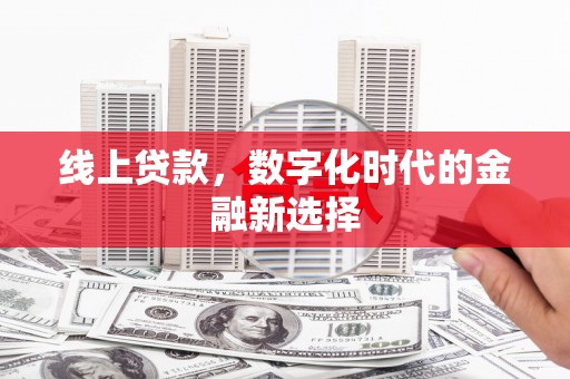 南岸线上贷款，数字化时代的金融新选择