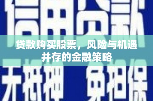 南岸贷款购买股票，风险与机遇并存的金融策略
