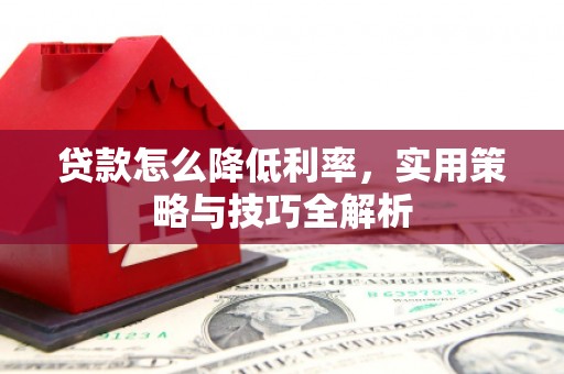 南岸贷款怎么降低利率，实用策略与技巧全解析