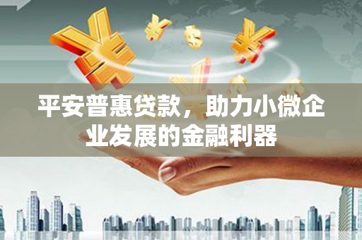 南岸平安普惠贷款，助力小微企业发展的金融利器