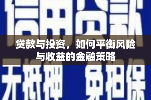 南岸贷款与投资，如何平衡风险与收益的金融策略