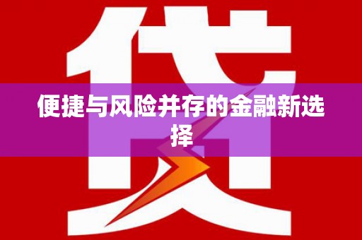 南岸便捷与风险并存的金融新选择