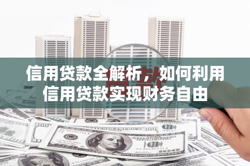 南岸信用贷款全解析，如何利用信用贷款实现财务自由