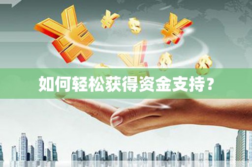 南岸如何轻松获得资金支持？
