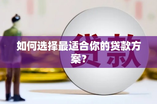 南岸如何选择最适合你的贷款方案？