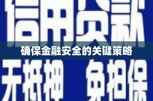 南岸确保金融安全的关键策略